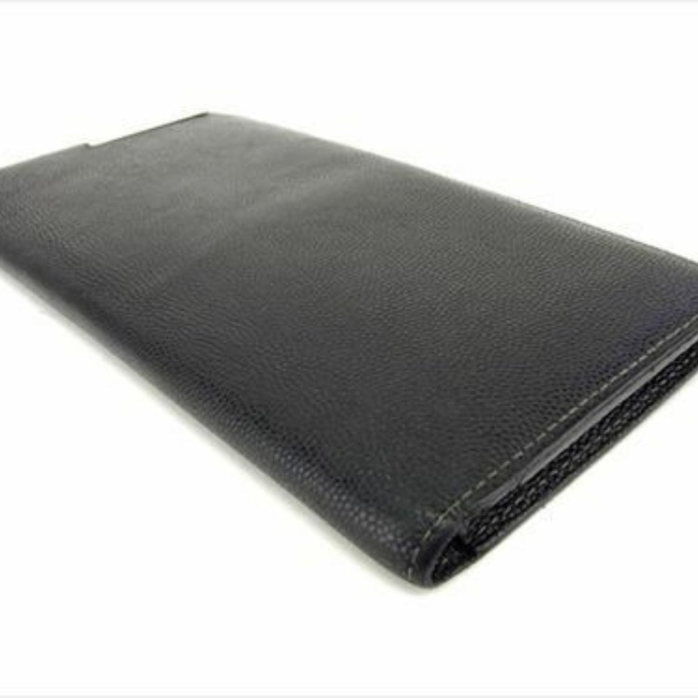 Cartier Wallet Purse Long Wallet Black Silver Mens Authentic Used T7084 - Picture 9 of 9